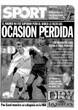 Portada diario Sport del día 5/11/2001