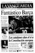 Portada diario La Vanguardia del día 21/11/2004