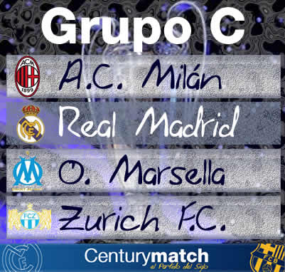 cartel fase de grupos de Real Madrid de la UEFA Champions League 2009