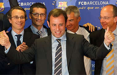 Foto de Sandro Rosell nuevo presidente del F.C. Barcelon