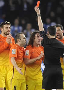 Foto de Primera derrota en Liga del F.C. Barcelona cayendo 3-2 ante la Real