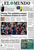 Portada diario El Mundo del día 3/5/2009