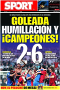 Portada diario Sport del día 3/5/2009