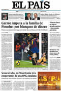 Portada diario El País del día 30/11/2009