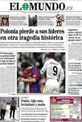 Portada diario El Mundo del día 11/4/2010