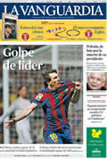 Portada diario La Vanguardia del día 11/4/2010