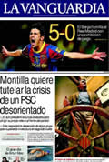 Portada diario La Vanguardia del día 30/11/2010