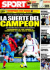 Portada diario Sport del 20 de Diciembre de 2008