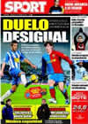 Portada diario Sport del 21 de Enero de 2009