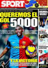 Portada diario Sport del 1 de Febrero de 2009