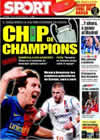 Portada diario Sport del 23 de Febrero de 2009