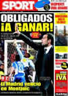 Portada diario Sport del 1 de Marzo de 2009