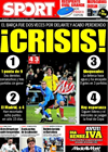 Portada diario Sport del 2 de Marzo de 2009