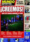 Portada Mundo Deportivo del 3 de Marzo de 2009