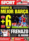 Portada diario Sport del 8 de Marzo de 2009