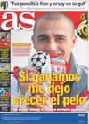 Portada diario AS del 9 de Marzo de 2009