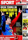 Portada diario Sport del 9 de Marzo de 2009