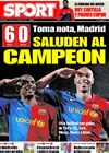 Portada diario Sport del 23 de Marzo de 2009