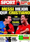 Portada diario Sport del 25 de Marzo de 2009