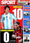 Portada diario Sport del 30 de Marzo de 2009