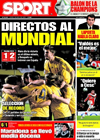 Portada diario Sport del 2 de Abril de 2009