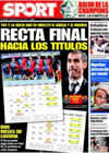 Portada diario Sport del 4 de Abril de 2009