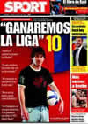 Portada diario Sport del 11 de Abril de 2009