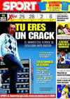 Portada diario Sport del 24 de Abril de 2009