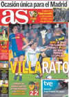 Portada diario AS del 26 de Abril de 2009