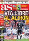 Portada diario AS del 10 de Mayo de 2009