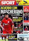 Portada diario Sport del 18 de Junio de 2009