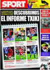 Portada diario Sport del 20 de Junio de 2009