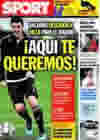 Portada diario Sport del 24 de Junio de 2009