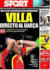 Portada diario Sport del 25 de Junio de 2009