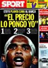 Portada diario Sport del 30 de Junio de 2009