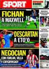 Portada diario Sport del 16 de Julio de 2009