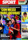 Portada diario Sport del 20 de Julio de 2009