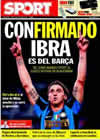 Portada diario Sport del 23 de Julio de 2009