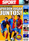 Portada diario Sport del 14 de Agosto de 2009