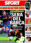 Portada diario Sport del 25 de Agosto de 2009