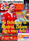 Portada diario AS del 27 de Agosto de 2009