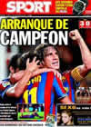 Portada diario Sport del 1 de Septiembre de 2009