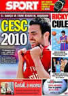 Portada diario Sport del 2 de Septiembre de 2009