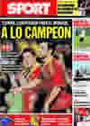 Portada diario Sport del 10 de Septiembre de 2009