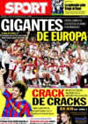 Portada diario Sport del 21 de Septiembre de 2009