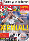 Portada diario AS del 1 de Octubre de 2009