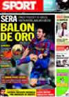 Portada diario Sport del 2 de Octubre de 2009