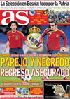 Portada diario AS del 14 de Octubre de 2009