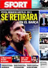 Portada diario Sport del 24 de Octubre de 2009