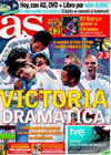 Portada diario AS del 8 de Noviembre de 2009